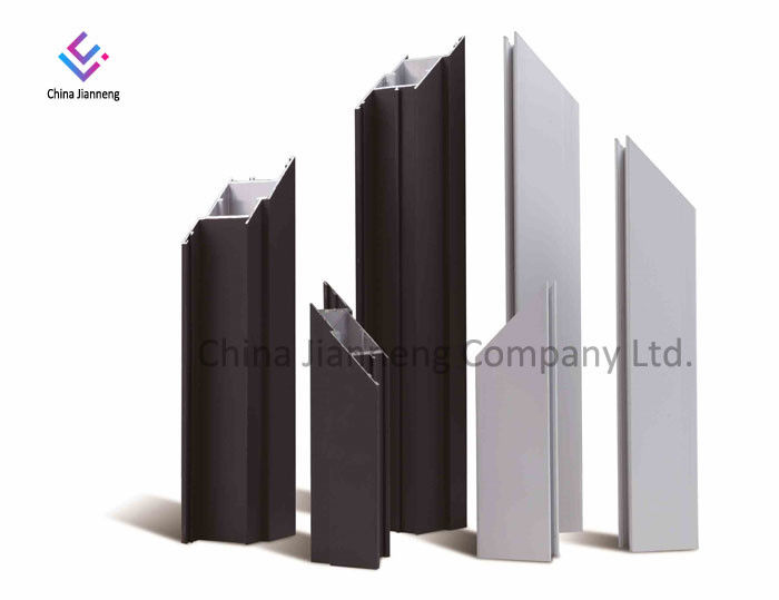 Adapté aux besoins du client 6063 châssis de fenêtre en aluminium de porte de l'extrusion T5 pour les portes coulissantes de Cabinet