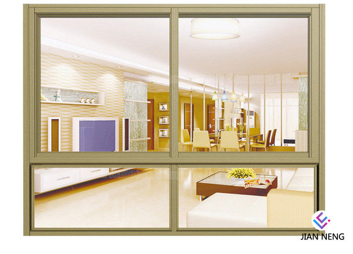Sash en aluminium fixe blanc insonorisé Windows, doublent Windows en aluminium vitré avec du seul verre trempé