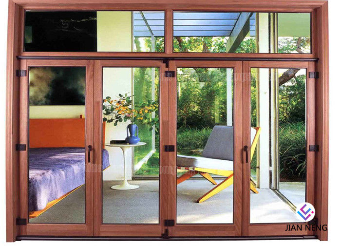 Portes en aluminium de tissu pour rideaux de style de l'Australie, aluminium glissant des portes de patio avec le verre givré gâché
