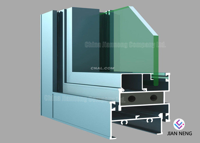 Profils en aluminium de porte coulissante de 6063 séries, profil en verre en aluminium de finition de moulin pour la porte d'oscillation