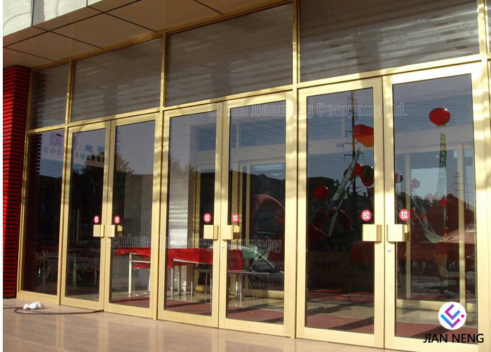Profils en aluminium de porte coulissante de 6063 séries, profil en verre en aluminium de finition de moulin pour la porte d'oscillation