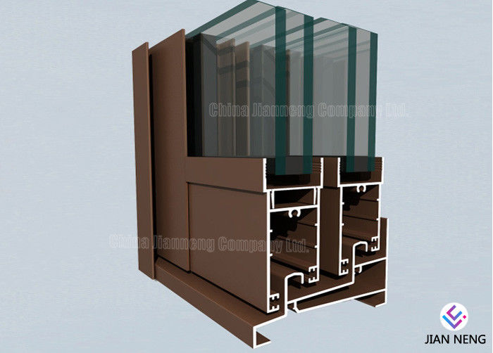 Le jet de poudre a enduit des options multicolores de sections adaptées aux besoins du client par profil en aluminium de porte