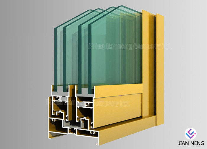 Le jet de poudre a enduit des options multicolores de sections adaptées aux besoins du client par profil en aluminium de porte