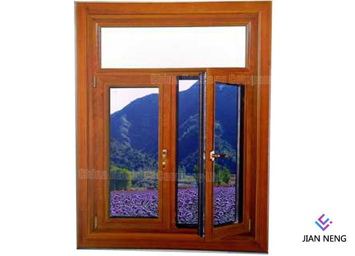 Tour centripète d'inclinaison Windows en aluminium et couleur en bois de portes avec le revêtement de poudre