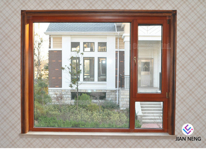 Tour centripète d'inclinaison Windows en aluminium et couleur en bois de portes avec le revêtement de poudre