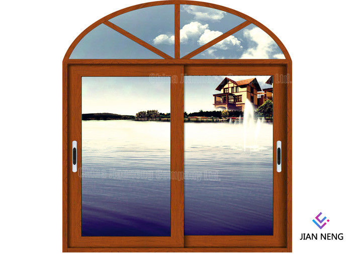 Tour centripète d'inclinaison Windows en aluminium et couleur en bois de portes avec le revêtement de poudre