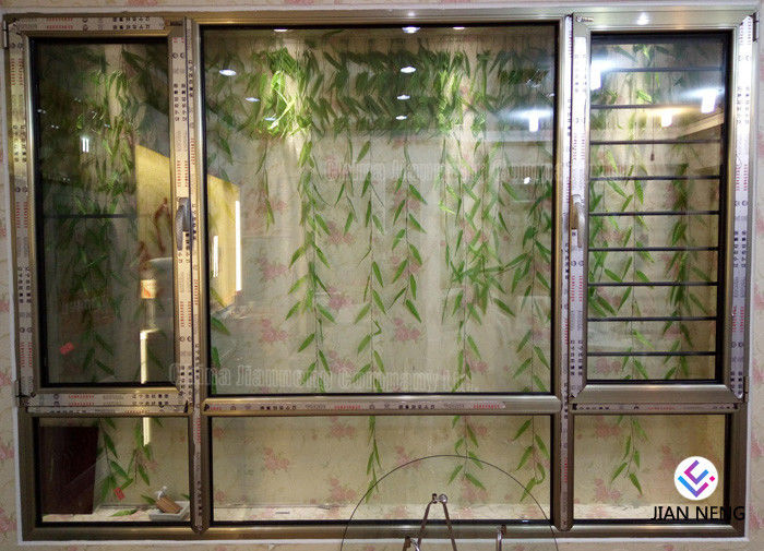L'isolation thermique 6063-T5 Windows en aluminium et les portes avec la sécurité d'acier inoxydable engrènent