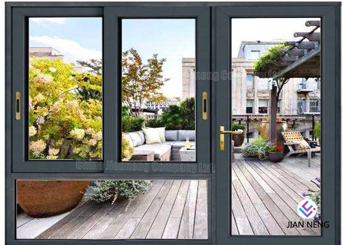 Fenêtre en aluminium de profil en verre insonorisé et porte Windows et taille standard de portes