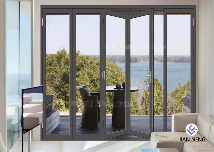 Fenêtre en aluminium thermiquement cassée et porte de 60 séries pour la villa avec du verre trempé 5+12A+5mm